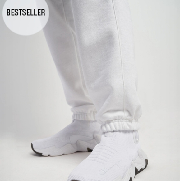 Women's Champion Boyfriend Reverse Weave White Sweatpants Sz Large NWT - Picture 8 of 8